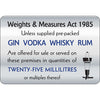 Vogue 25ml Weights & Measures Act Sign W317