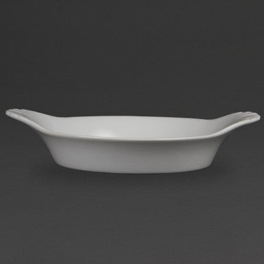 Olympia Whiteware Round Eared Dishes 220mm 6 Pack W433