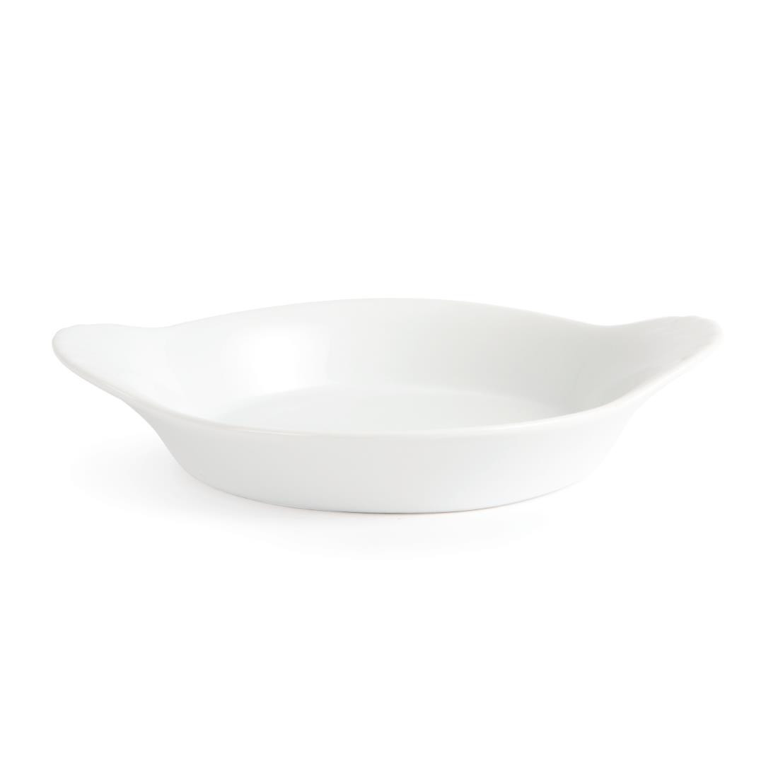 Side view of Olympia Whiteware Round Eared Dishes 192x 151mm.