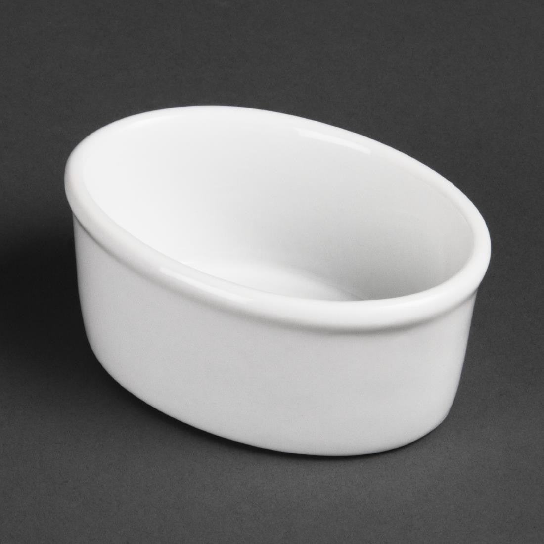 Olympia Whiteware Oval Ramekins 105mm 12 Pack W445