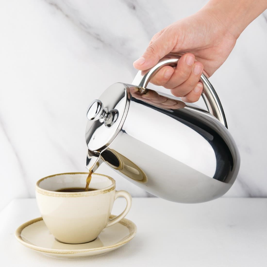 Olympia Insulated Stainless Steel Cafetiere 6 Cup W837