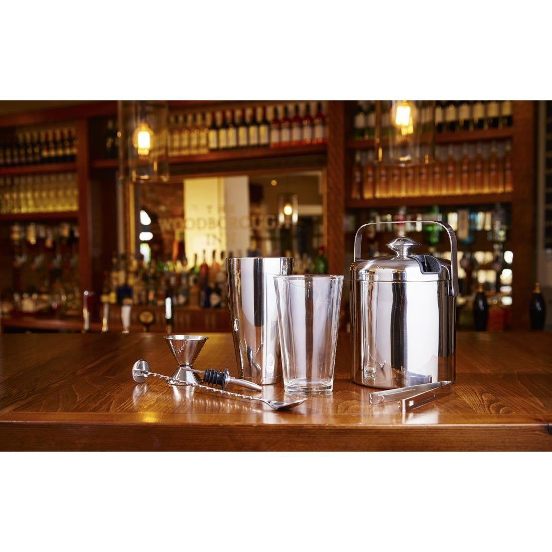 Olympia Ice Bucket with Lid and Tongs 1.23Ltr L279