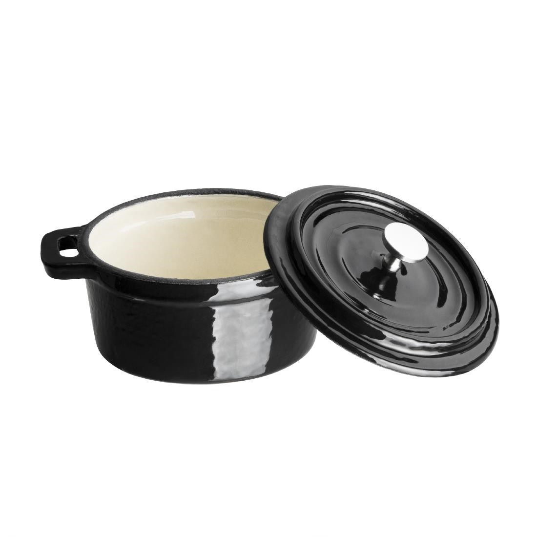 Vogue Cast Iron Round Mini Pot Black Y259