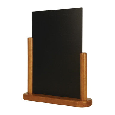 Securit Half Frame Table Top Blackboard 320 x 270mm Teak Y870