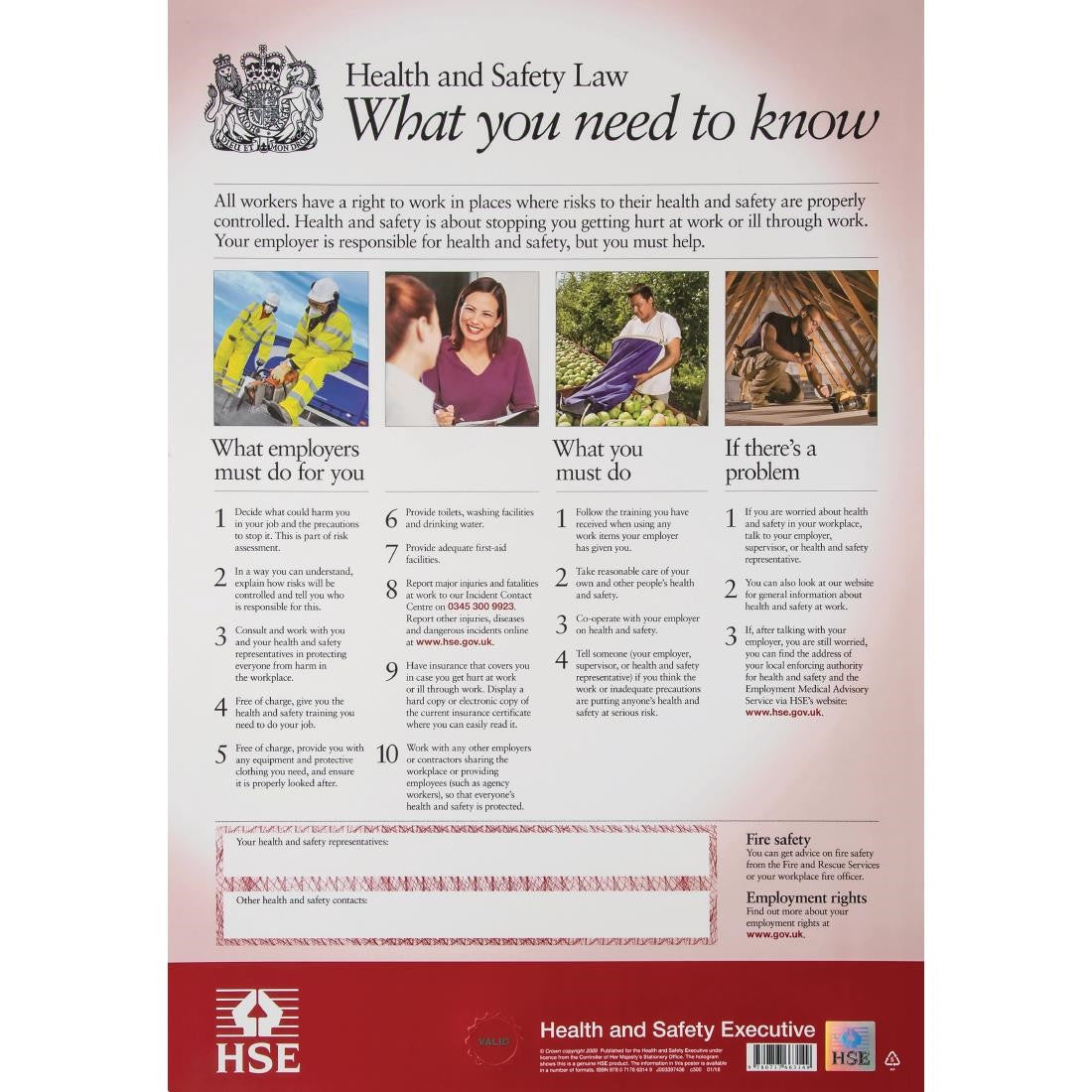 Health & Safety Law Poster A2 Y925