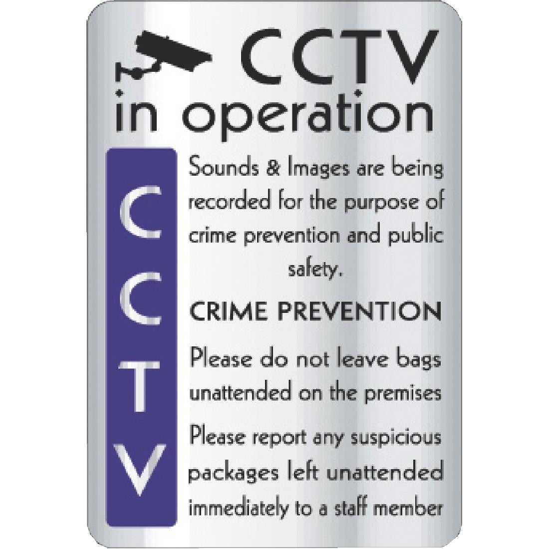 Vogue CCTV In Operation Crime Prevention Sign Y928