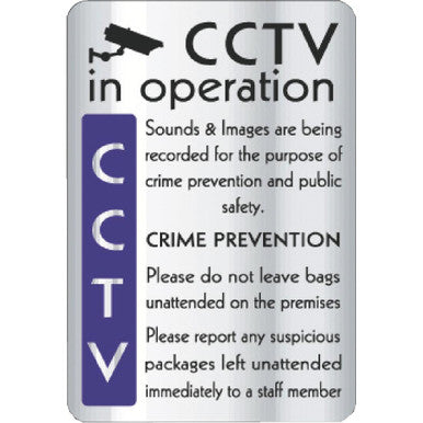 Vogue CCTV In Operation Crime Prevention Sign Y928