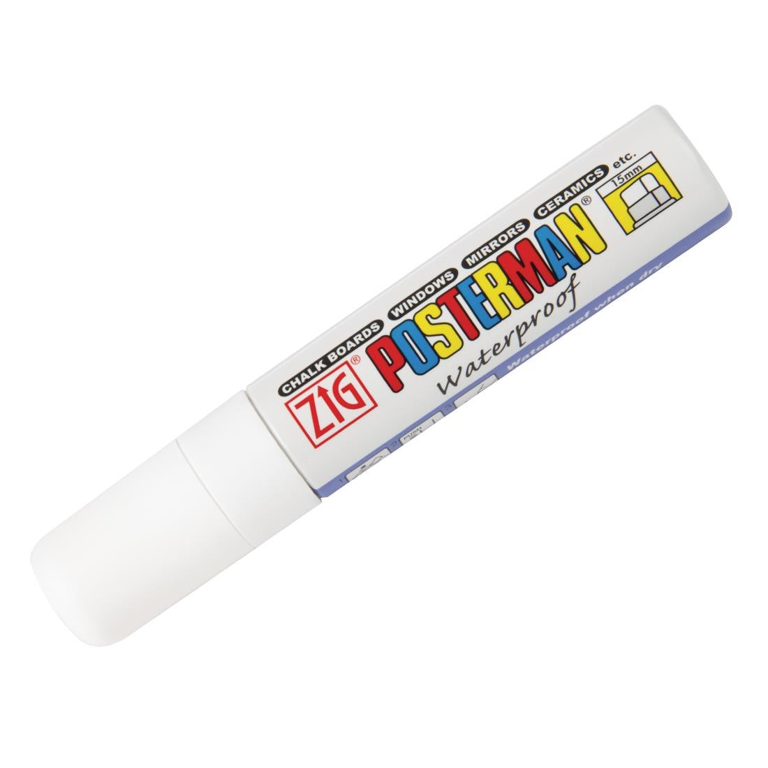 Securit Posterman 15mm All Weather Chalk Marker White Y976